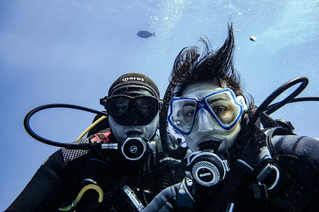 Sara and marcin scuba diving together in South Spain, Torrox Costa.